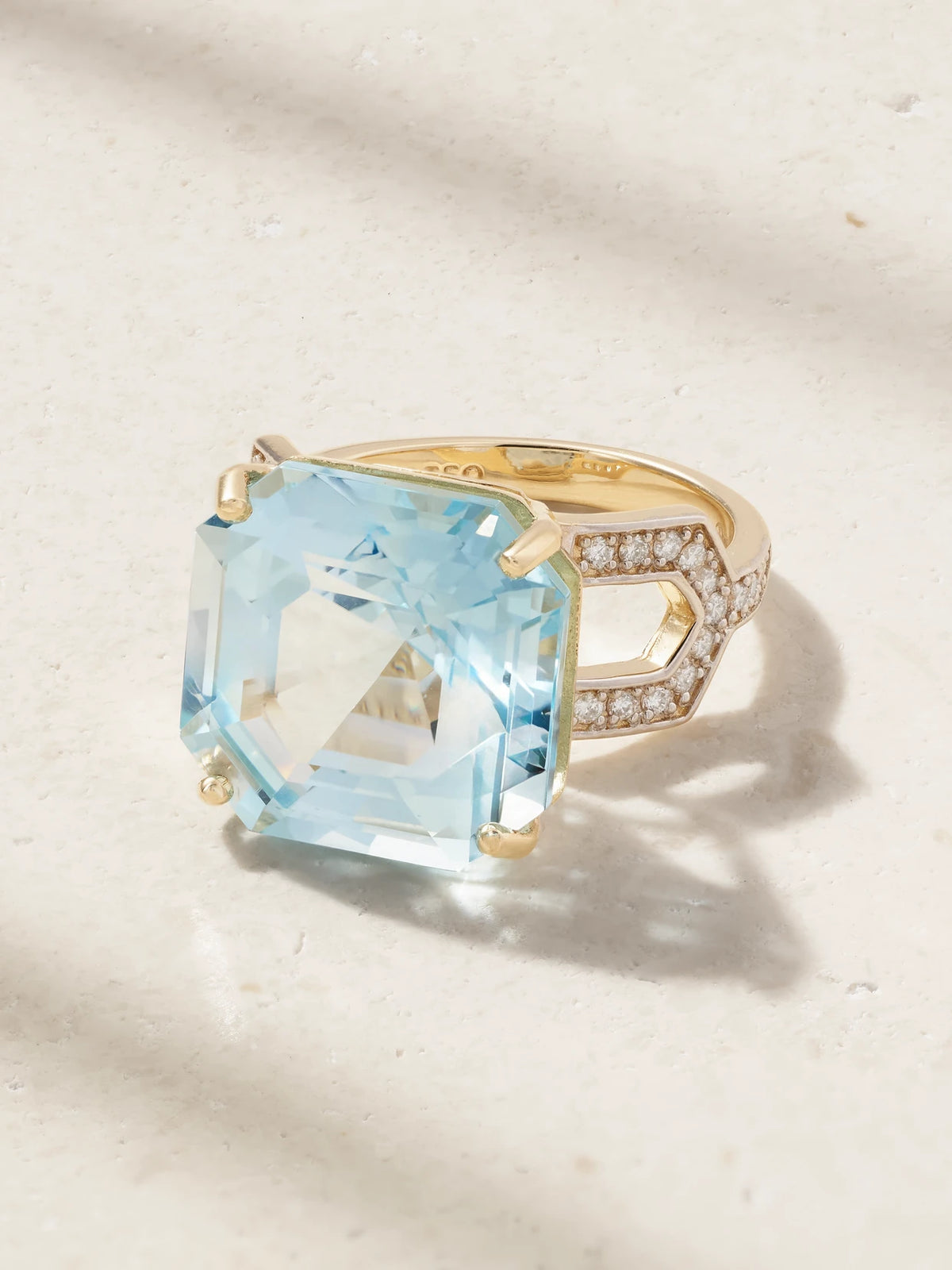 14-karat Gold, Topaz And Diamond Ring