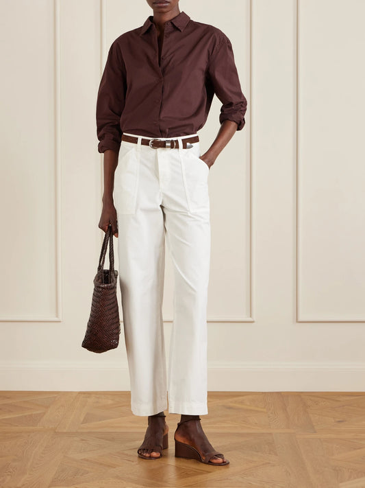 Image of Heels. Product name - 45 Leather Wedge Sandals in Dark brown colour by brand - Gianvito Rossi