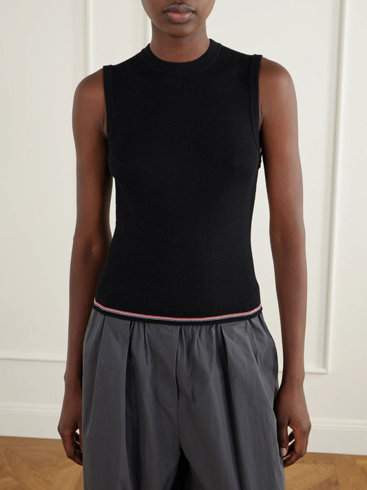 Thom Browne Ribbed Merino Wool Tank