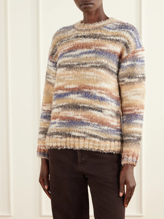 Veronica Beard Castile Striped Wool-blend Sweater
