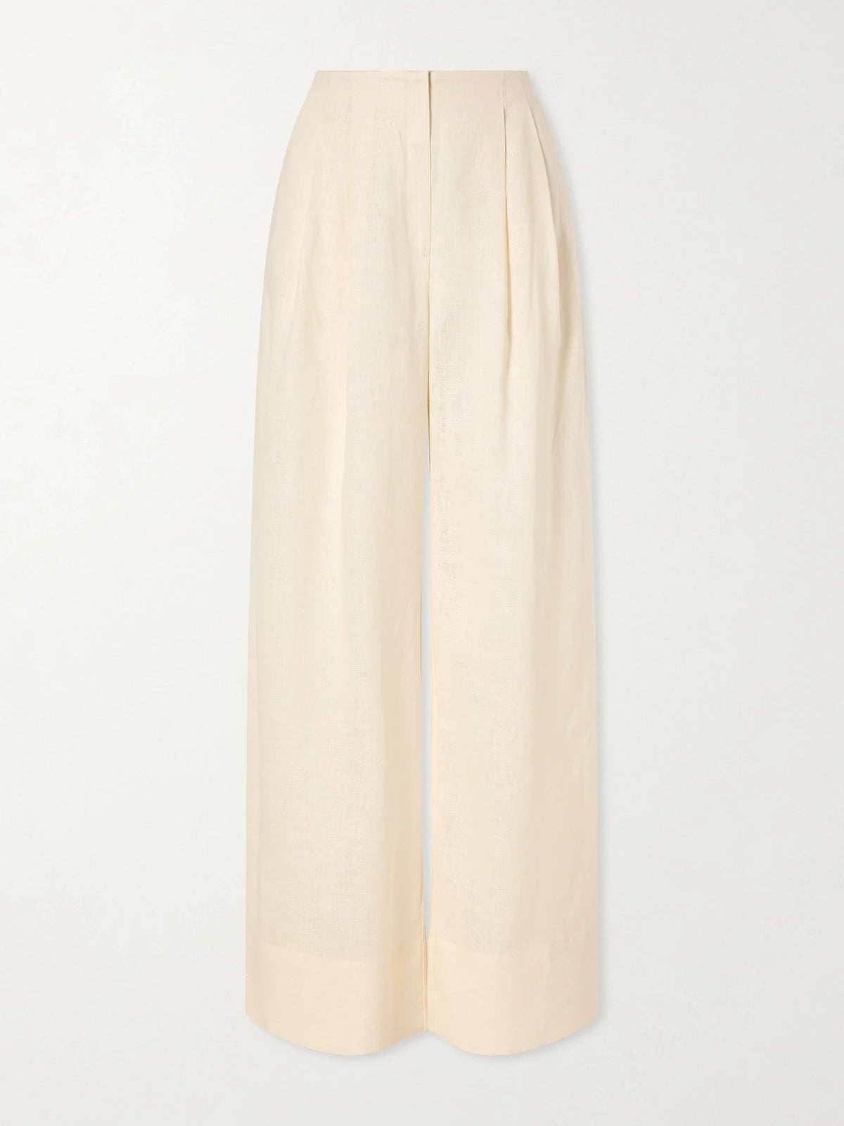 Andres Otalora Ancestra Pleated Linen Wide-leg Pants