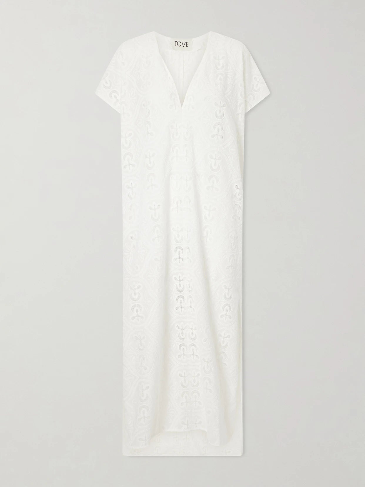 Yuna Embroidered Cotton-blend Midi Dress