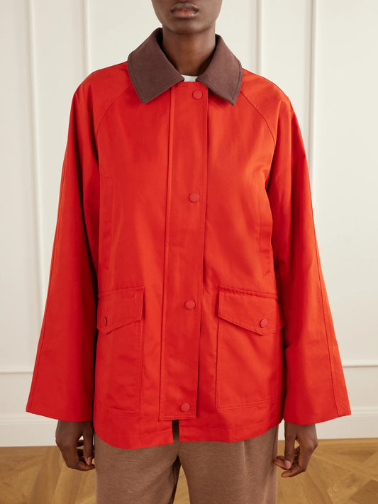 Varley Rylan Corduroy-trimmed Cotton-blend Twill Jacket