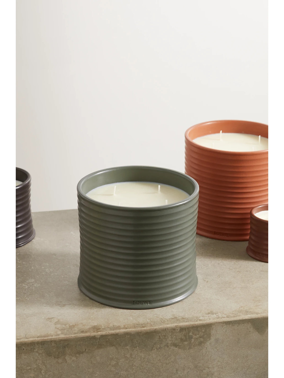 Image of Perfumes & Colognes. Product name - Large Scented Candle, 2120g in Green colour by brand - LOEWE PERFUMES