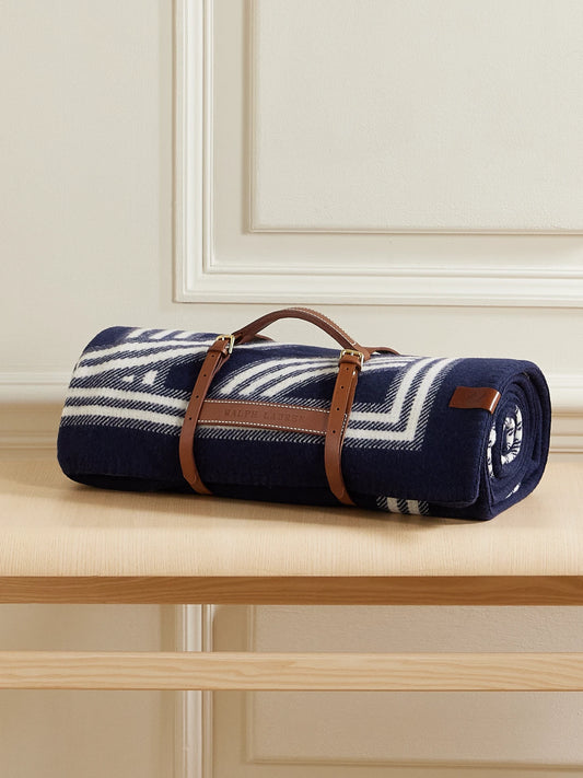 Berken Merino Wool And Cashmere-blend Jacquard Blanket