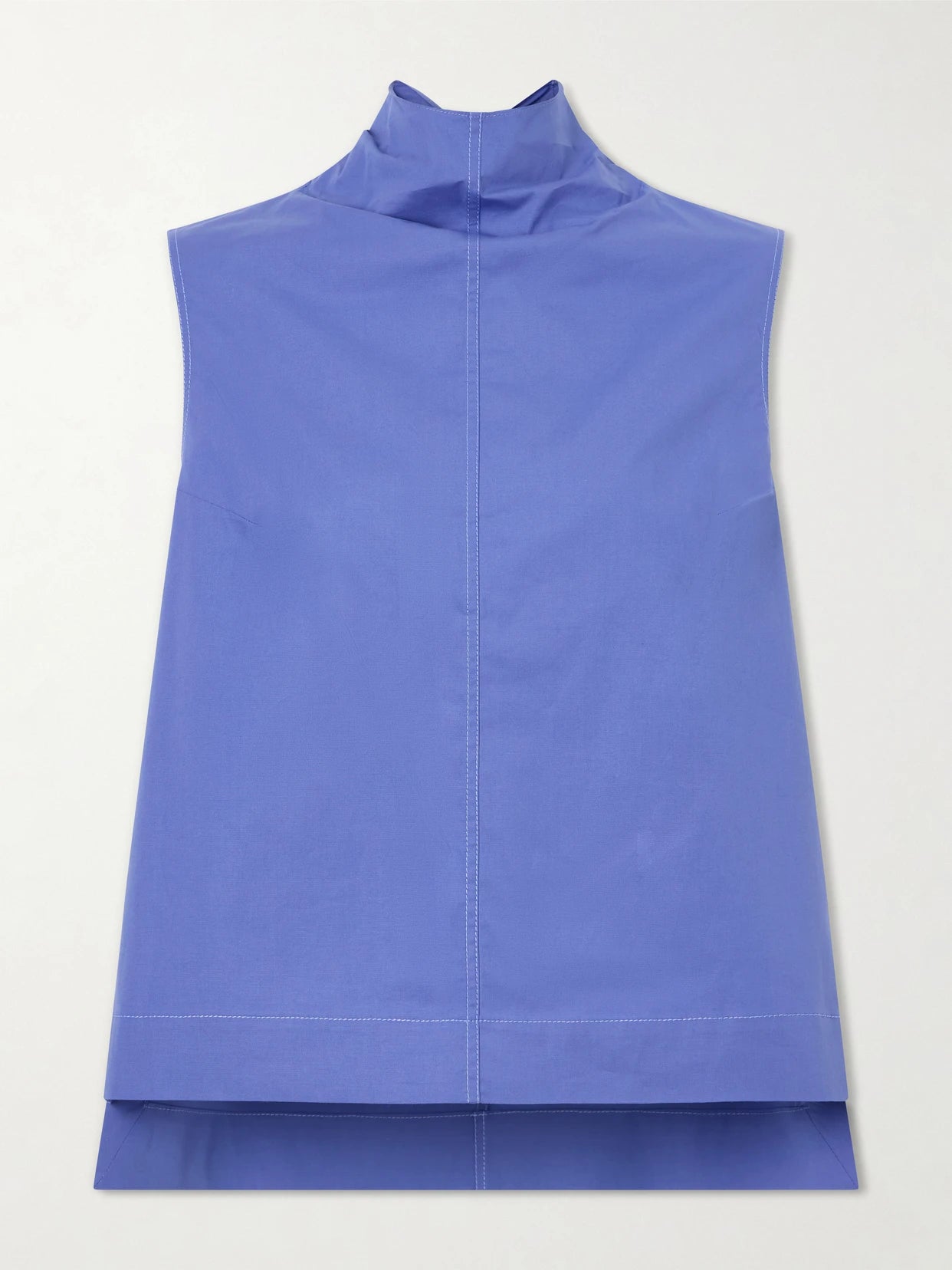 The Finn Cotton-poplin Turtleneck Blouse