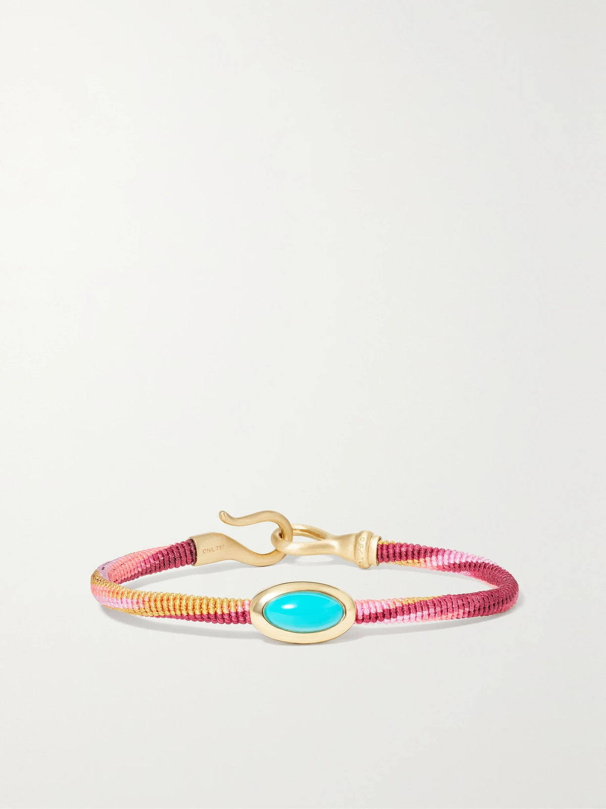 Life 18-karat Gold, Turquoise And Cord Bracelet