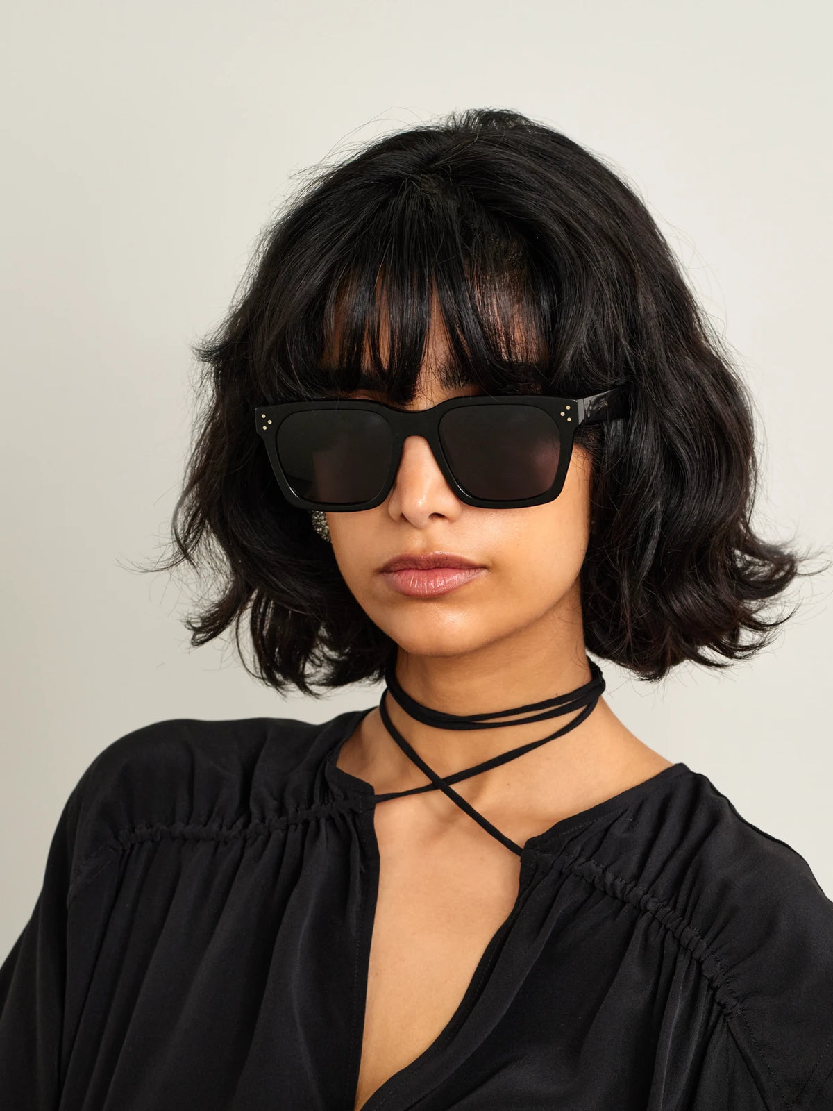 Image of Sunglasses. Product name - Oversized Square-frame Acetate Sunglasses in Black colour by brand - CELINE Eyewear