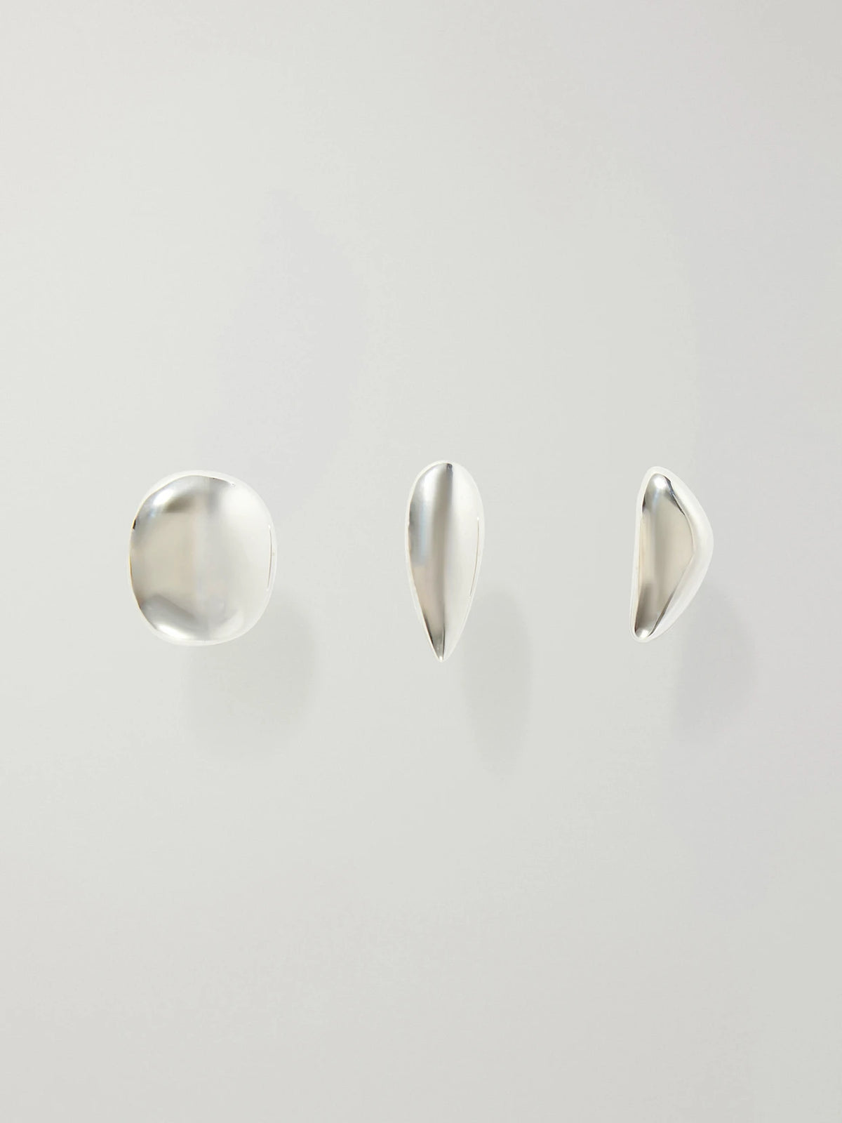 Camille Surault Mini Grigri Set Of Three Sterling Silver Earrings