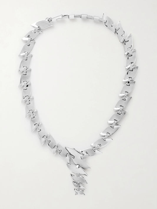 Leaf Silver-tone Necklace