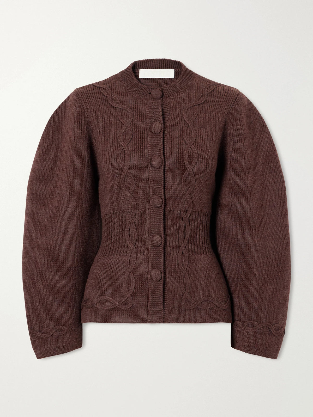 DESTREE Embroidered Wool Cardigan