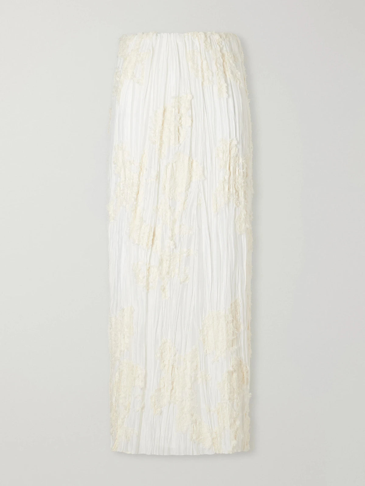 KALLMEYER Esse Embellished Pleated Voile Cotton And Silk-blend Midi Skirt