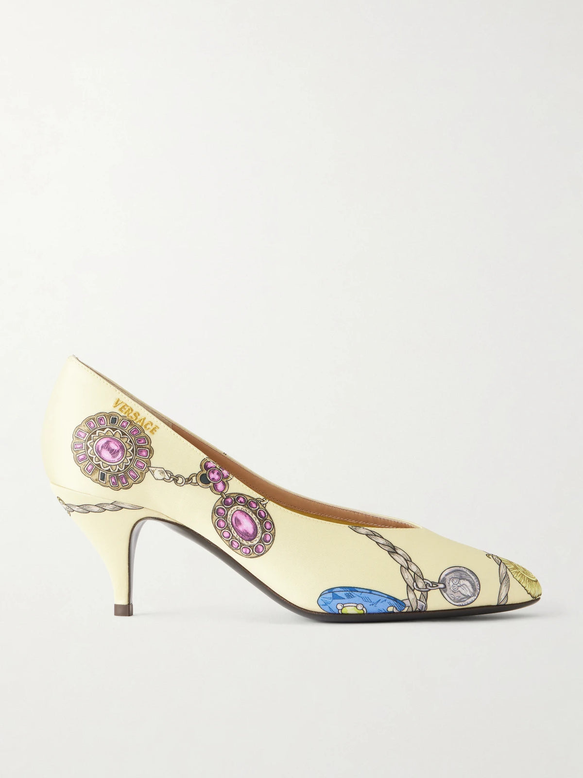 Tina Printed Satin Pumps