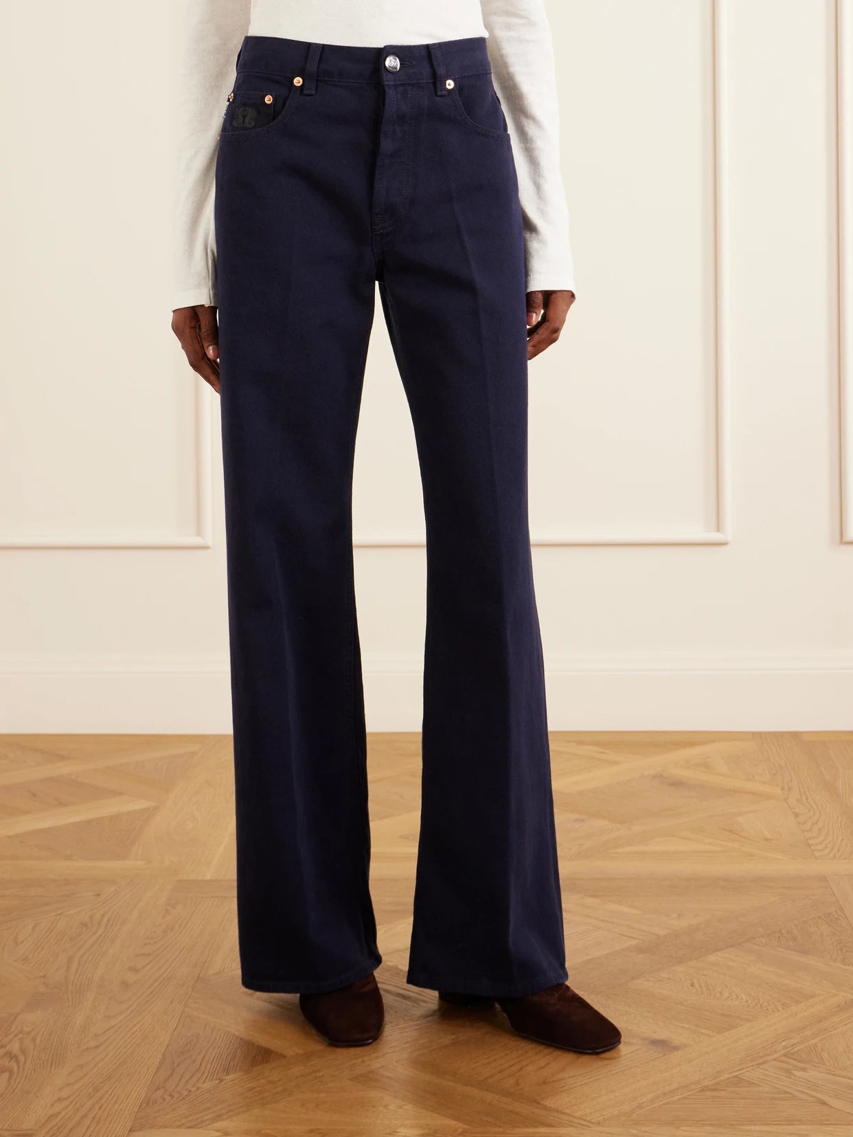 Clapotis Maline Mid-rise Wide-leg Jeans