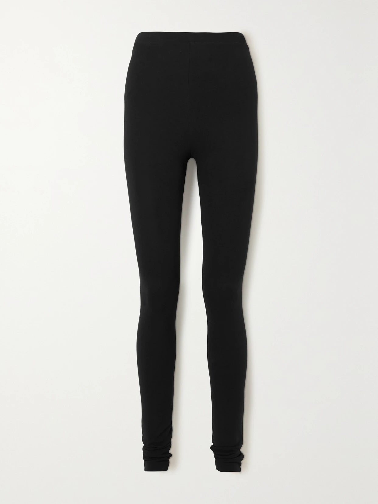 Image of Sleepwear & Loungewear. Product name - + Net Sustain Cork Stretch-jersey Leggings in Black colour by brand - TOTEME