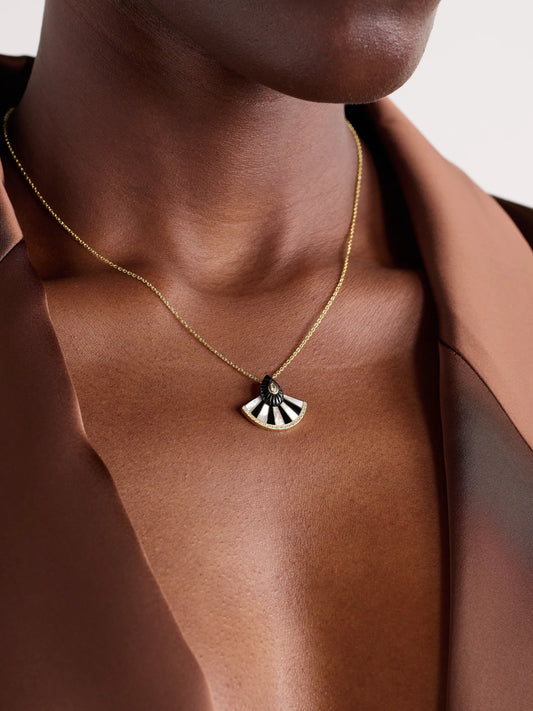 Image of Necklaces. Product name - Bond Street 18-karat Gold Multi-stone Necklace in Multi colour by brand - L'Atelier Nawbar