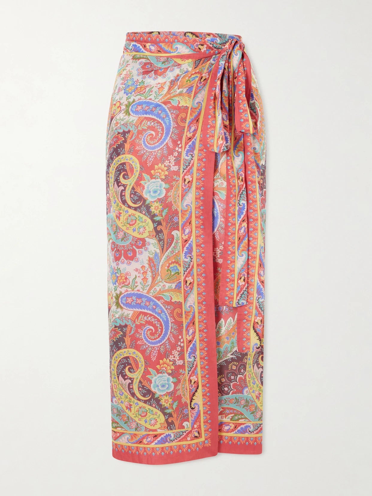 Paisley-print Voile Cover-up
