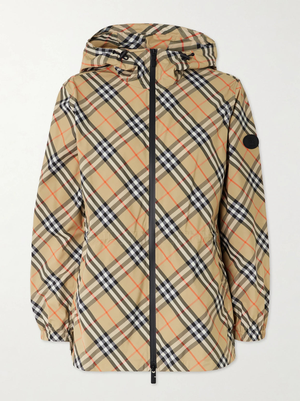 Checked Hooded Shell Jacket