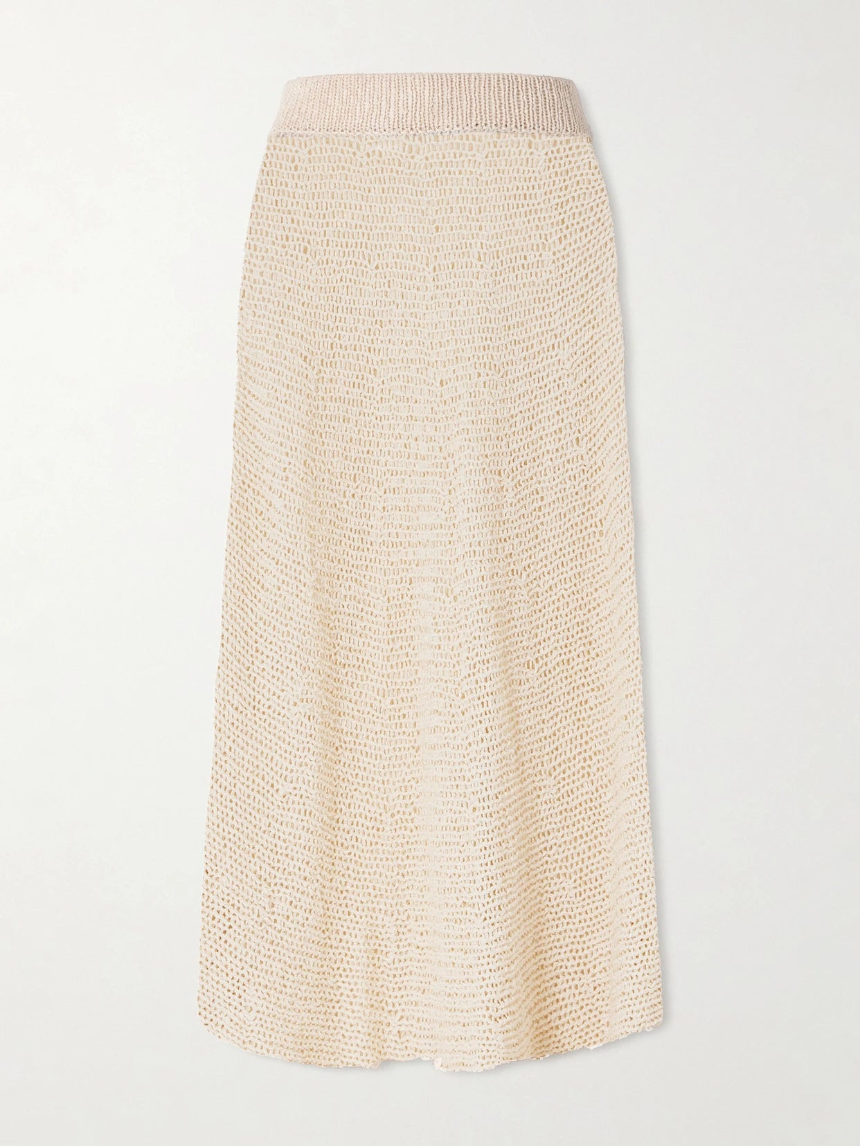 Inaya Crocheted Cotton And Silk-blend Midi Skirt