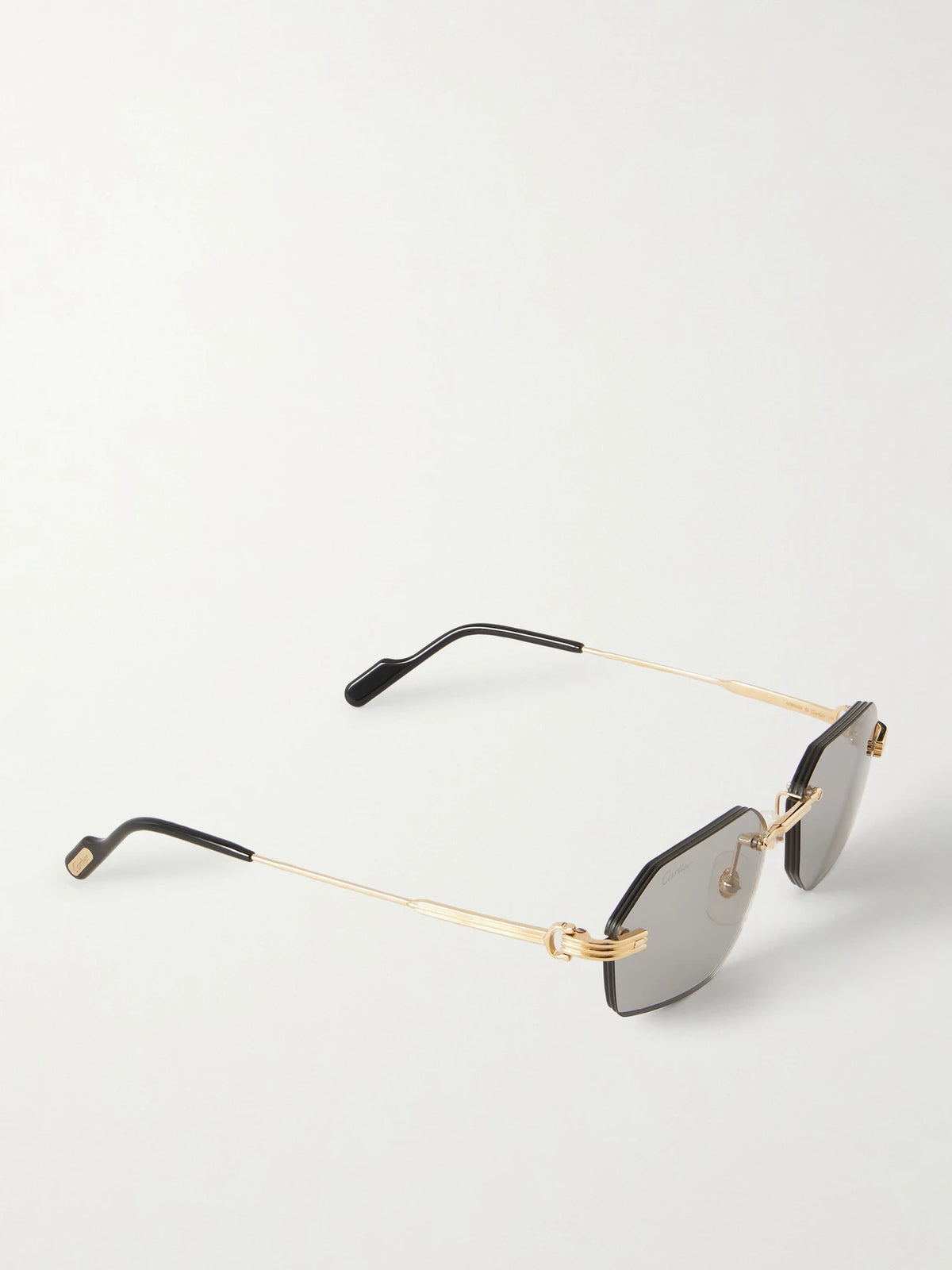 Eyewear Première De Cartier Round-frame Metal And Acetate Sunglasses