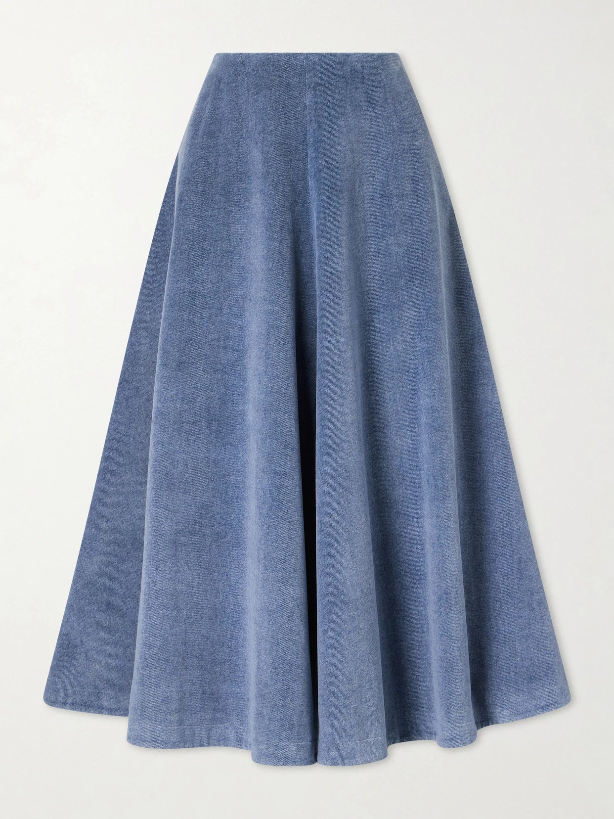 Varda Paneled Denim Midi Skirt
