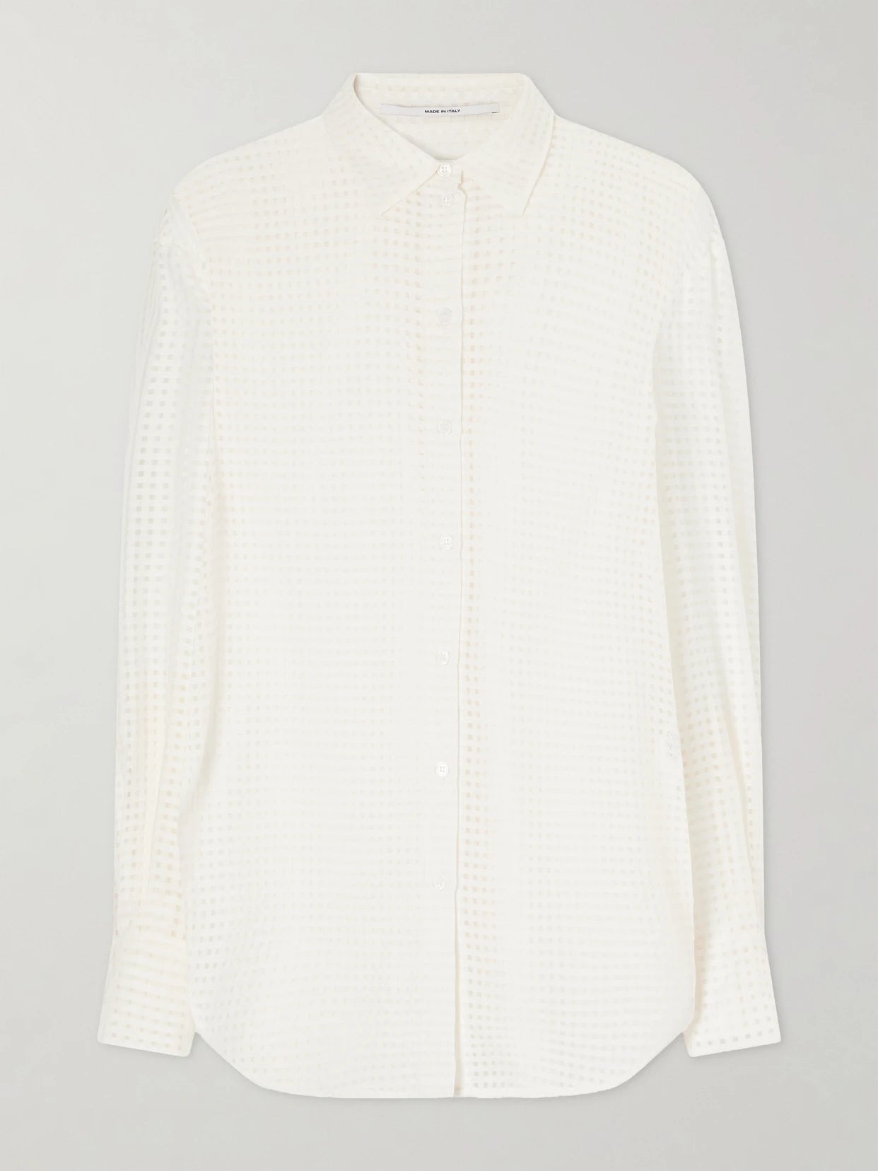 Gingham Point D'esprit Blouse