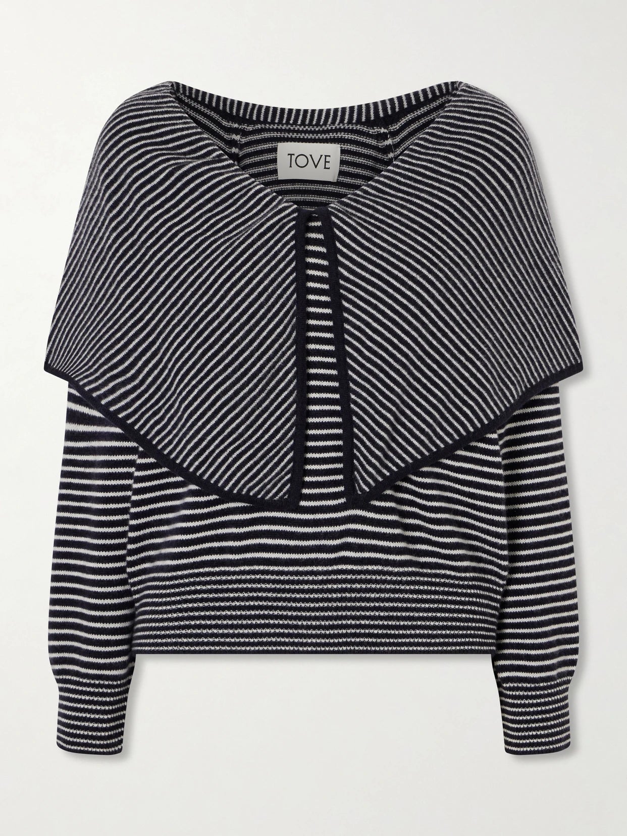 Maia Tiered Striped Cashmere Sweater