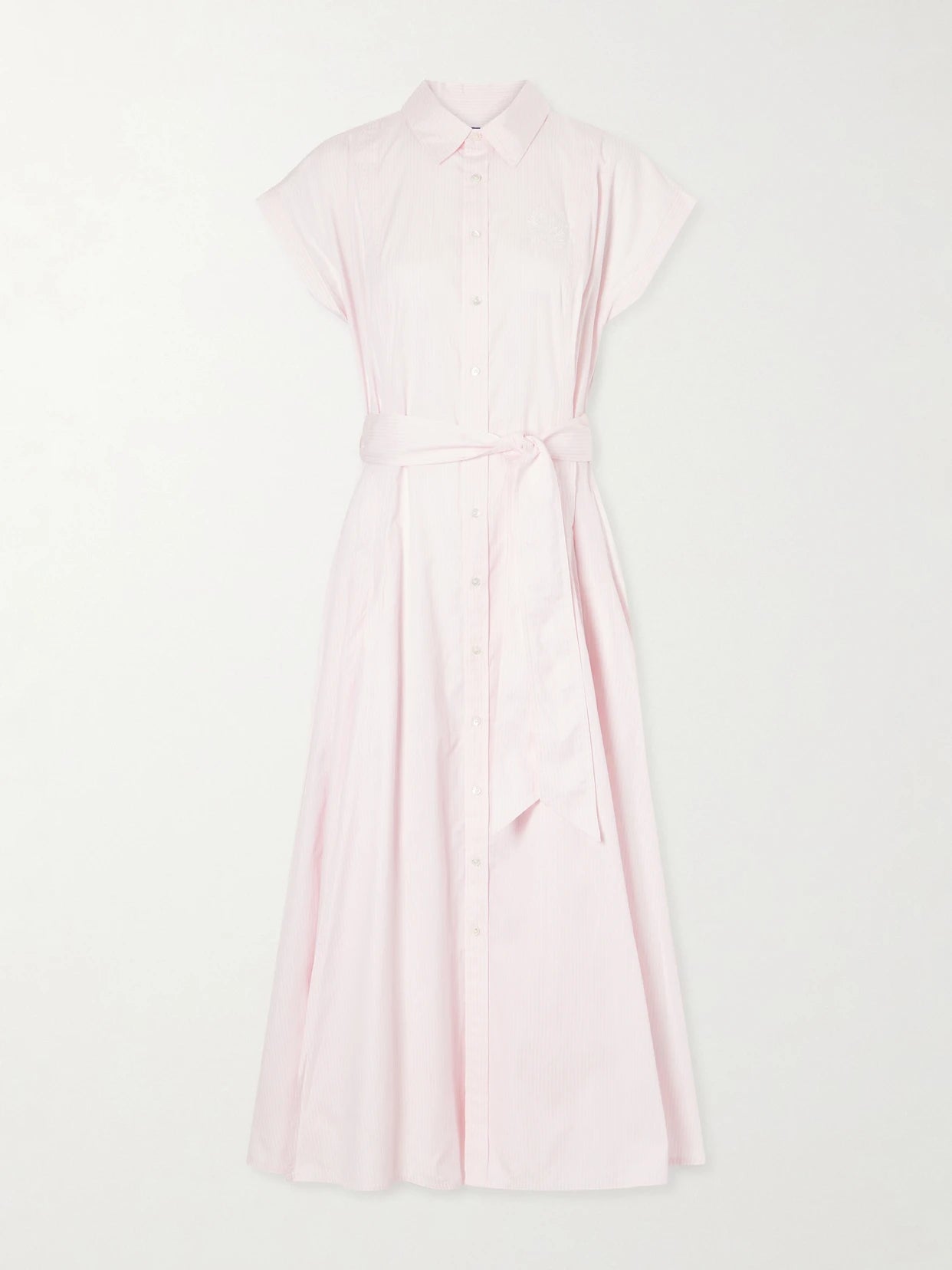 + The Championship Wimbledon Belted Striped Cotton-poplin Midi Dress