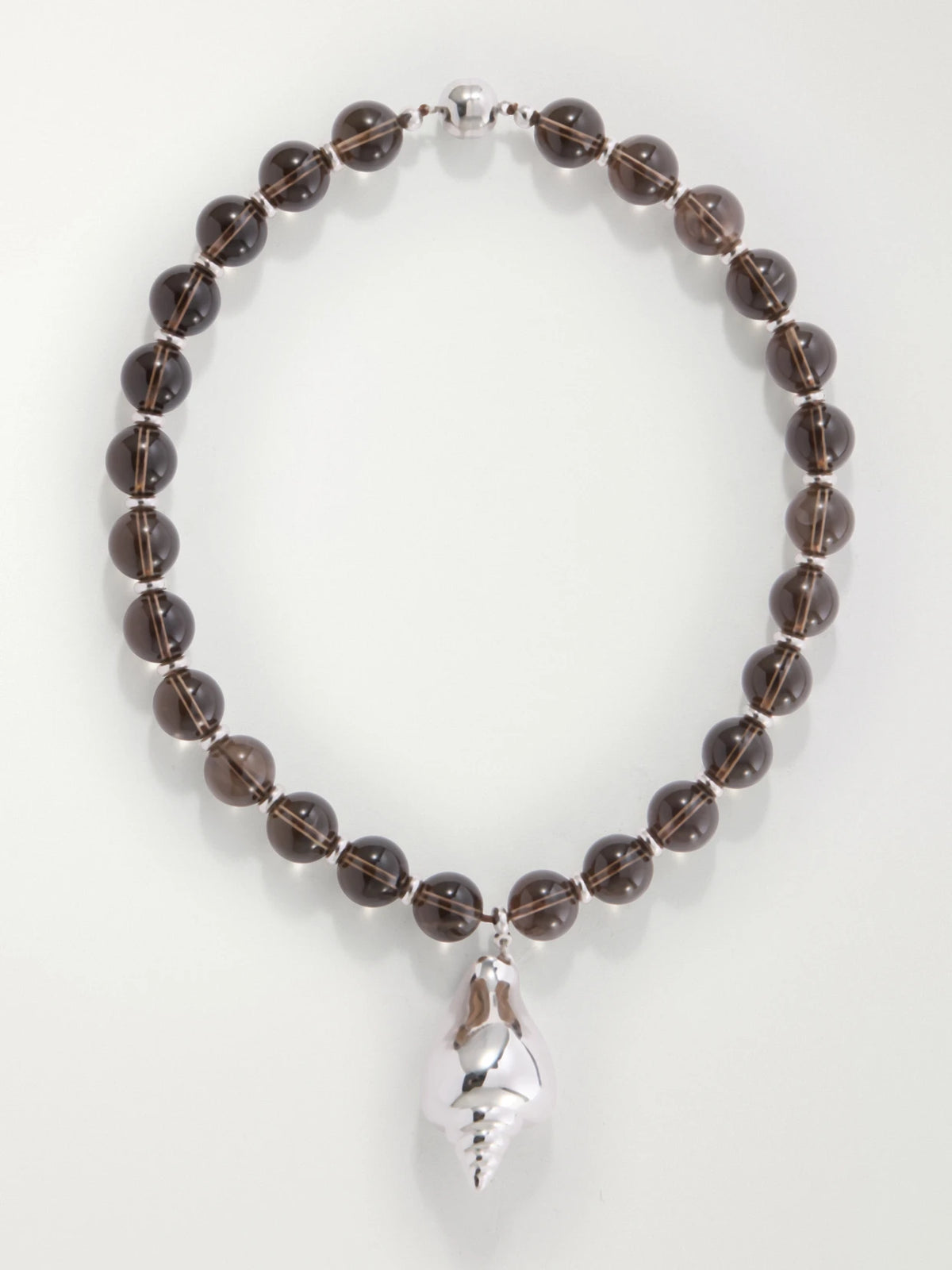 Eos Rhodium-plated Quartz Necklace