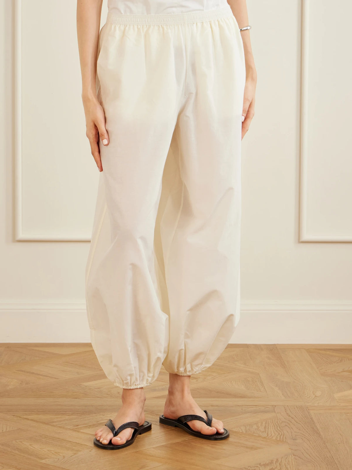 Almaya Cotton And Silk-blend Balloon Pants