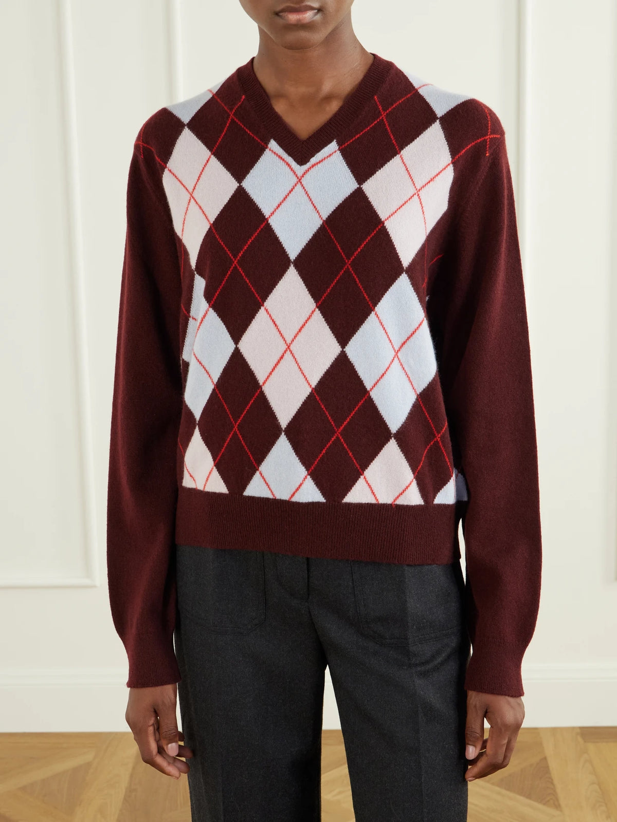 RÙADH The Academy Checked Cashmere Sweater