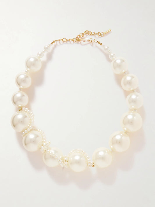 Gold-plated Pearl-like Necklace