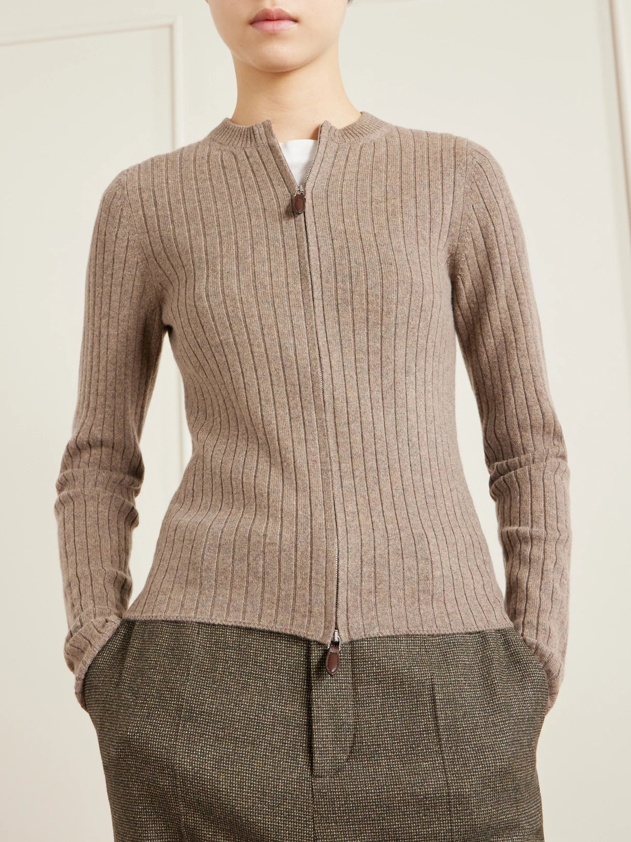 Ribbed Cashmere Cardigan