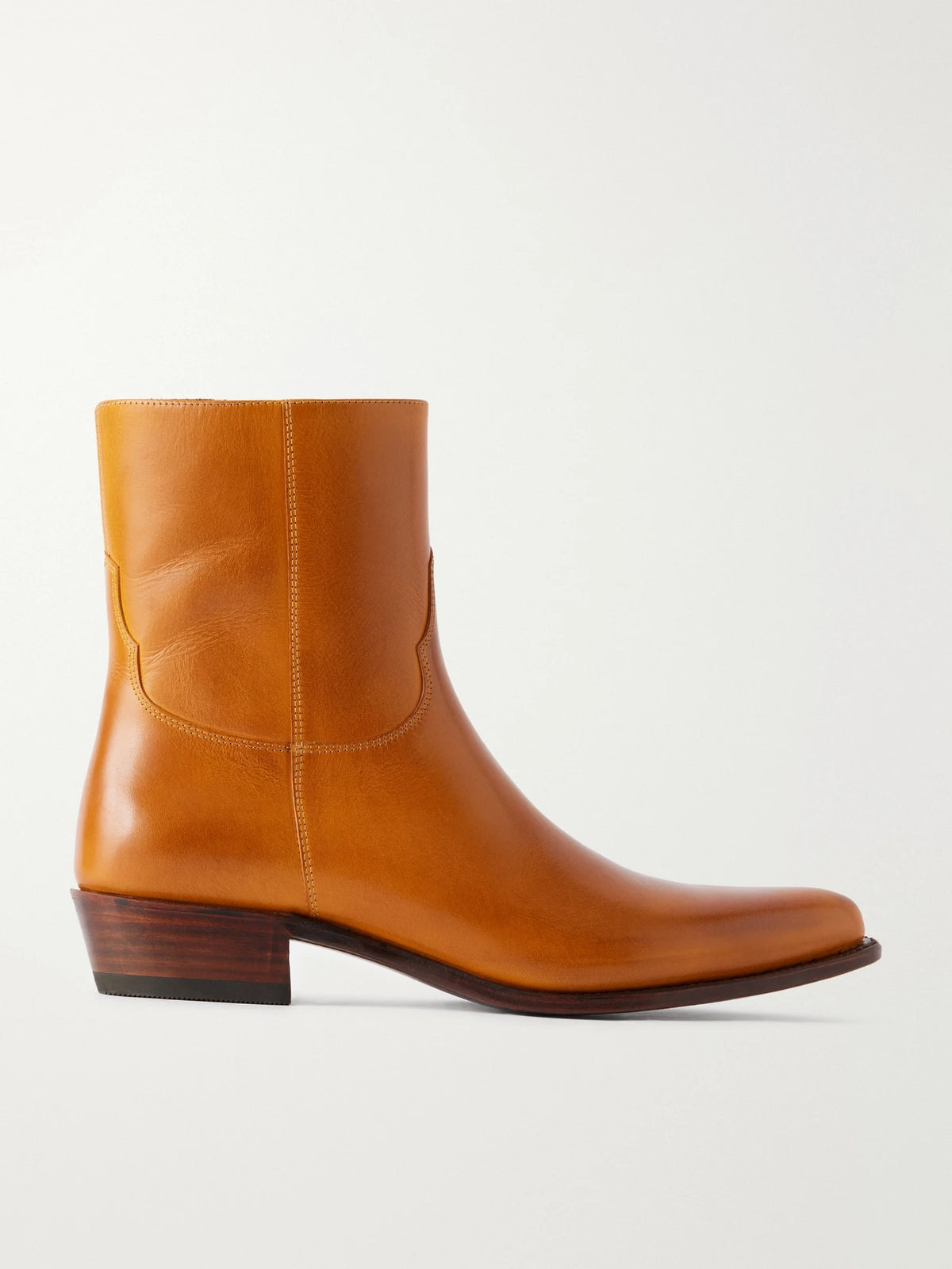 Polo Ralph Lauren Paneled Leather Ankle Boots