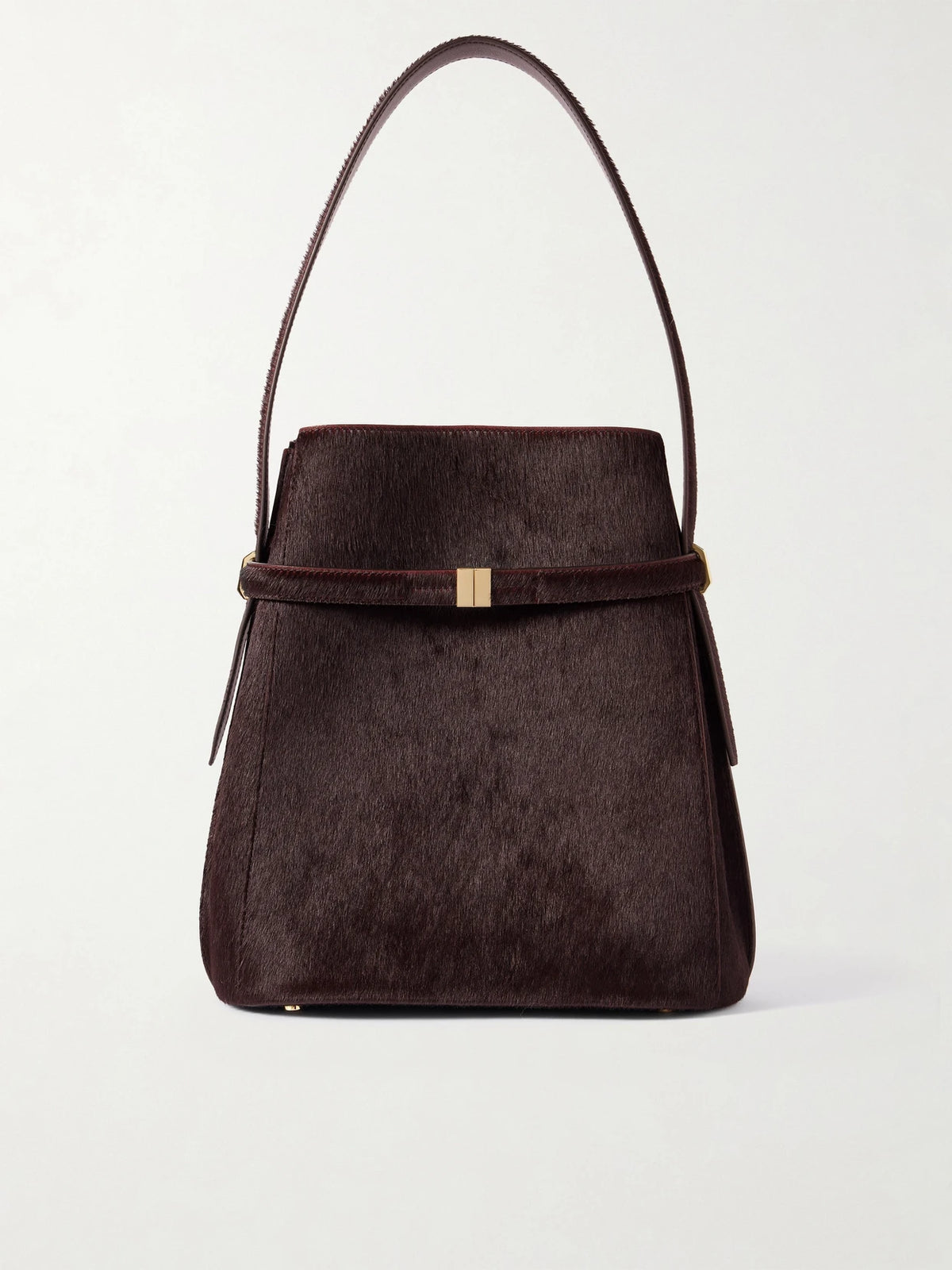 Belted Pony Hair Tote