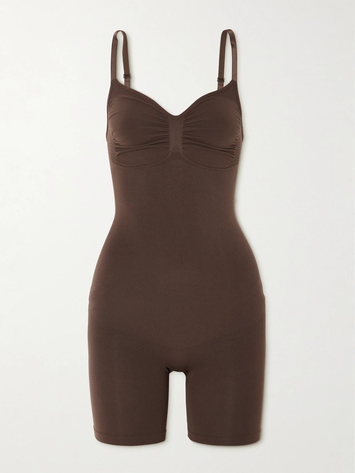 Seamless Sculpt Mid Thigh Bodysuit - Cocoa