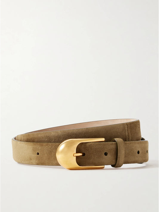 KHAITE Dome Suede Belt