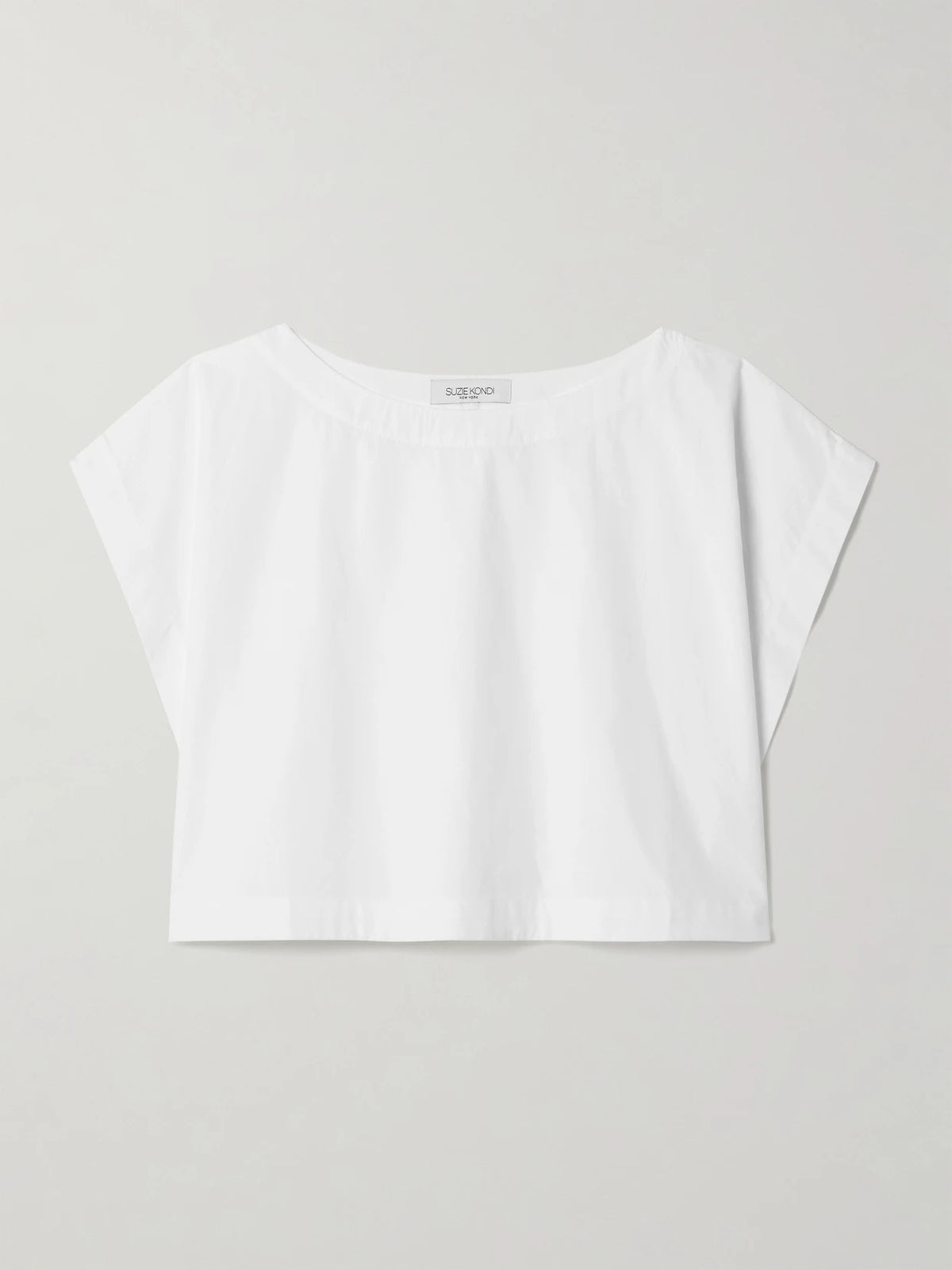 Suzie Kondi Kori Cropped Cotton-poplin Top