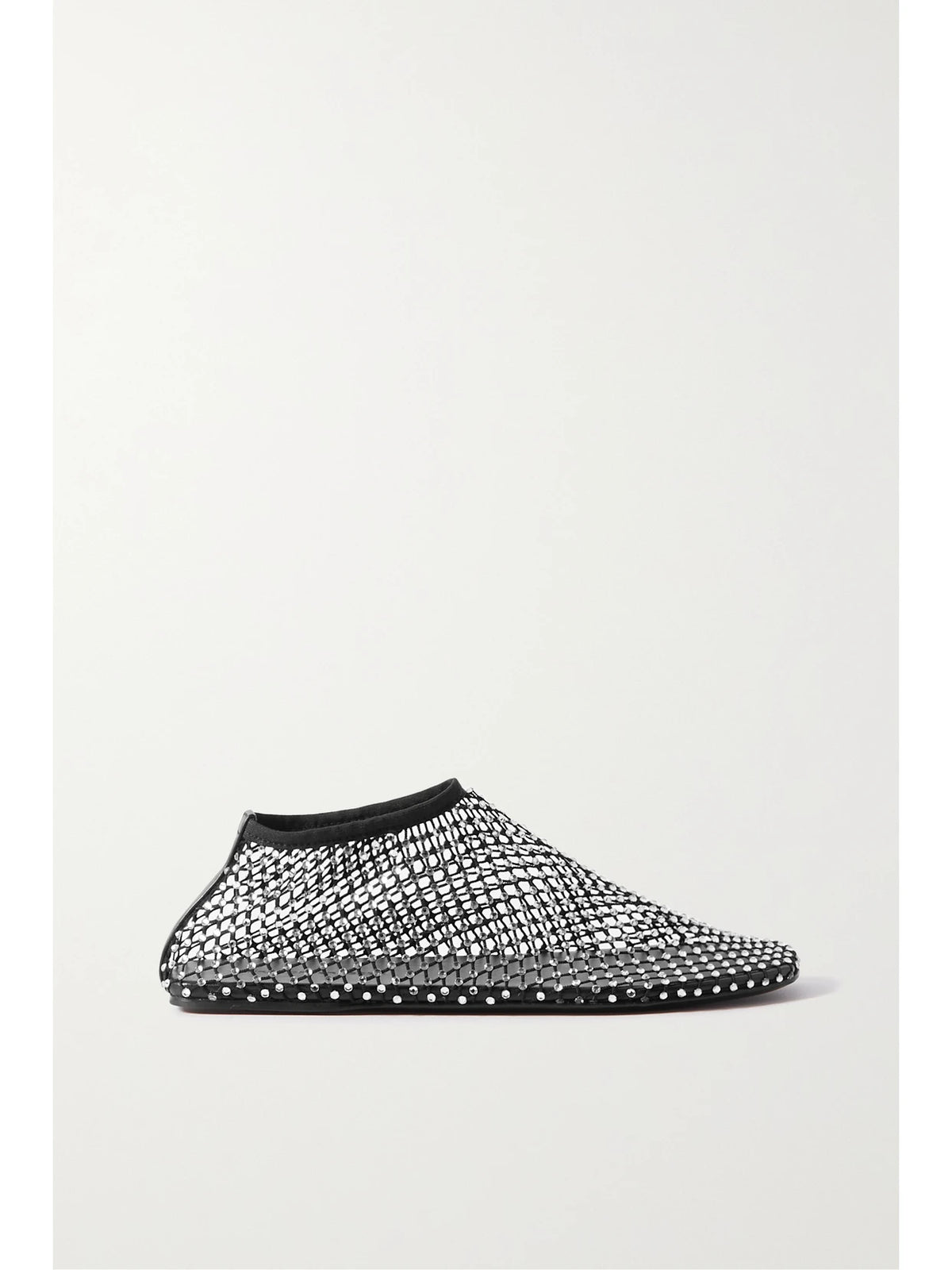 Minette Crystal-embellished Mesh Ballet Flats