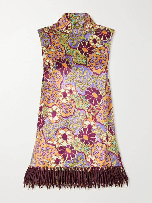 ALÉMAIS Joanna Printed Satin Tank