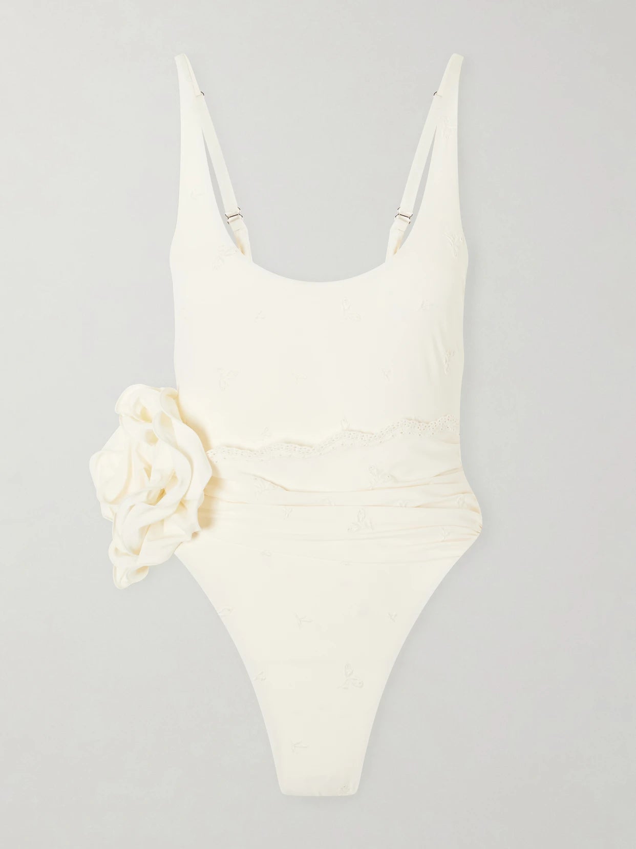 Embellished Lace-trimmed Swimsuit