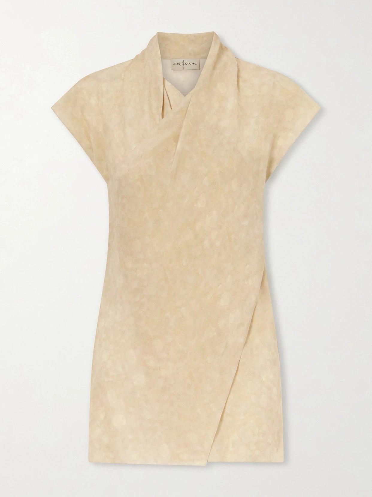 Image of Blouses. Product name - Cassiopea Silk-crepe Blouse in Beige colour by brand - Cortana