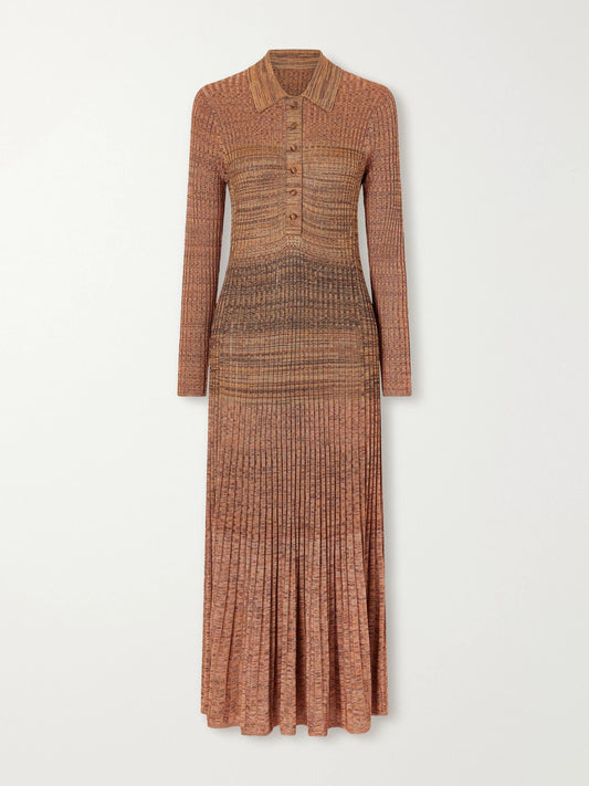Zimmermann Mouline Ribbed Jersey Midi Dress