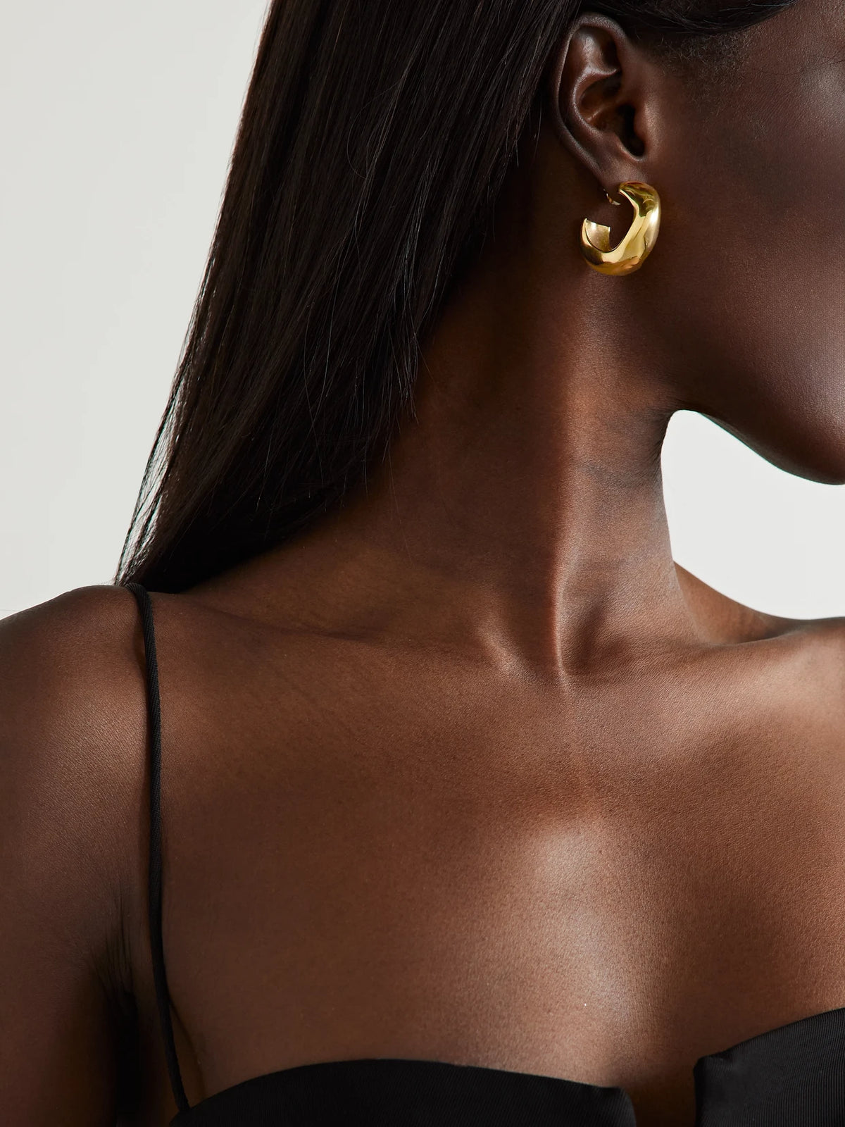 Image of Earrings. Product name - Celia Medium Gold-plated Hoop Earrings in Multi colour by brand - AGMES