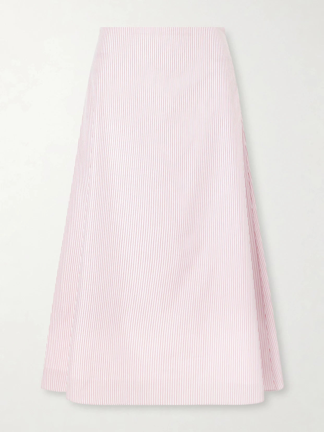 Image of a model wearing Skirts. Product name - A-line Striped Cotton Midi Skirt in Multi colour by brand - TWP