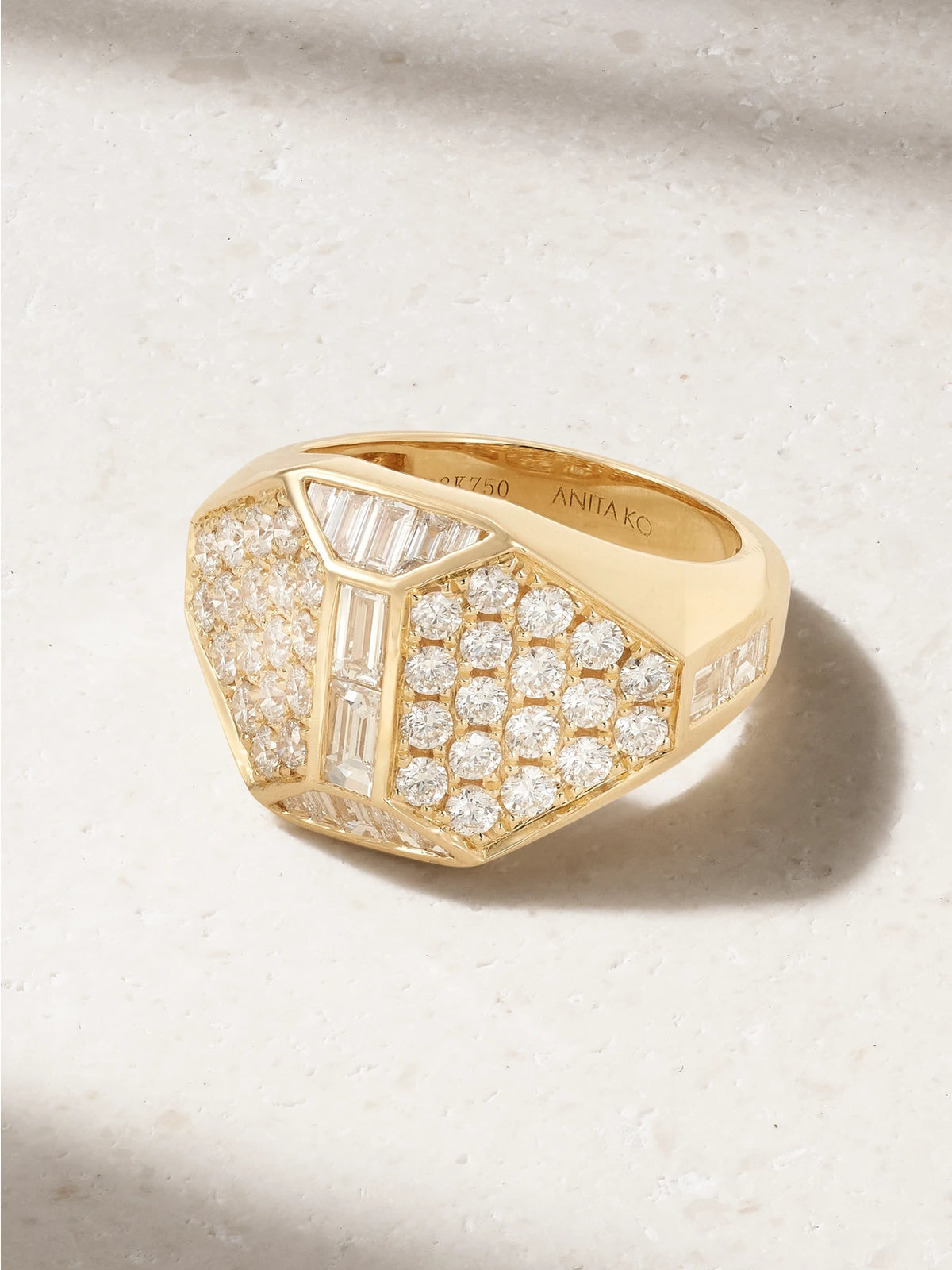 Hive 18-karat Gold Diamond Ring