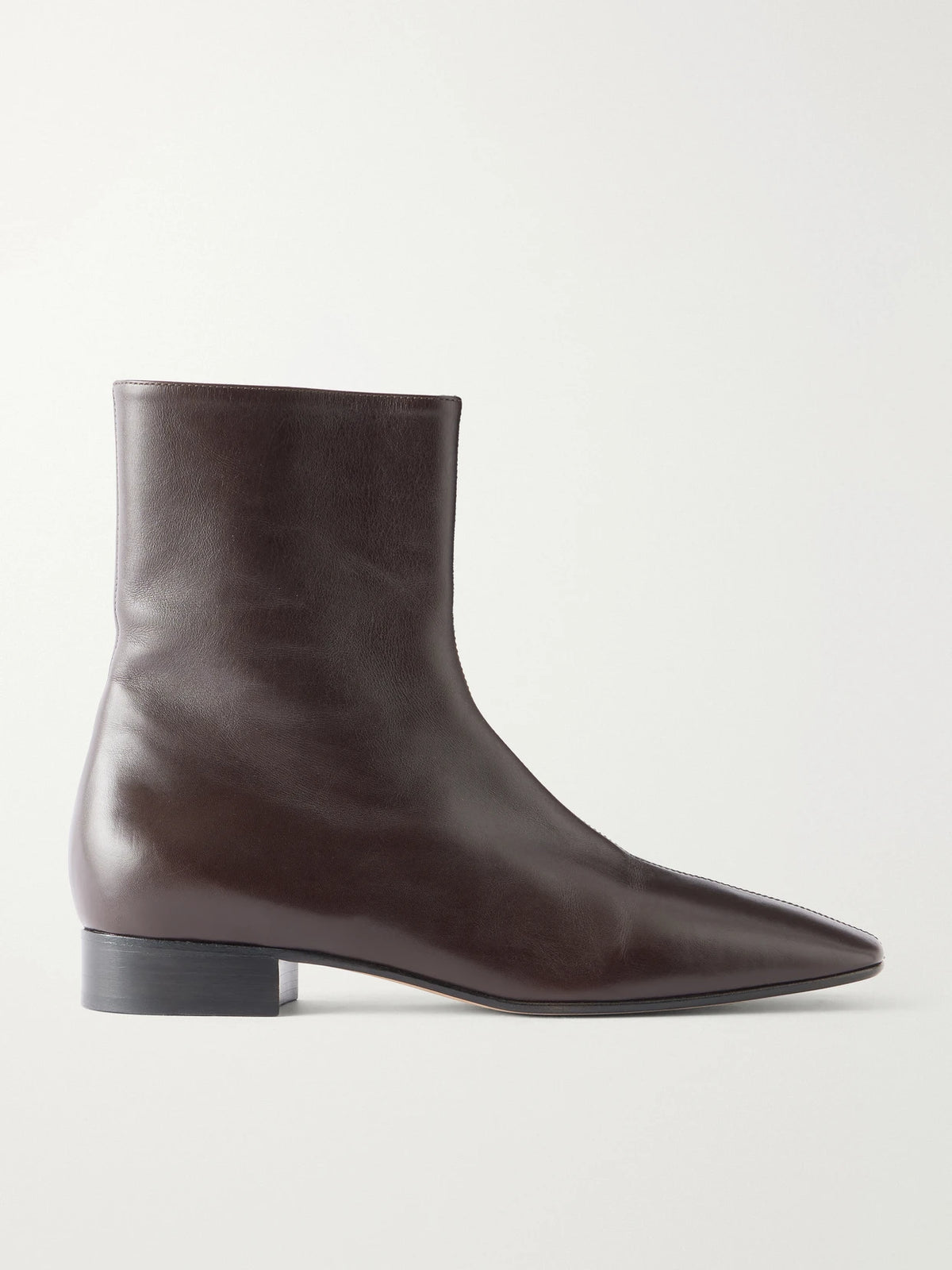 The Row Cindy Leather Ankle Boots