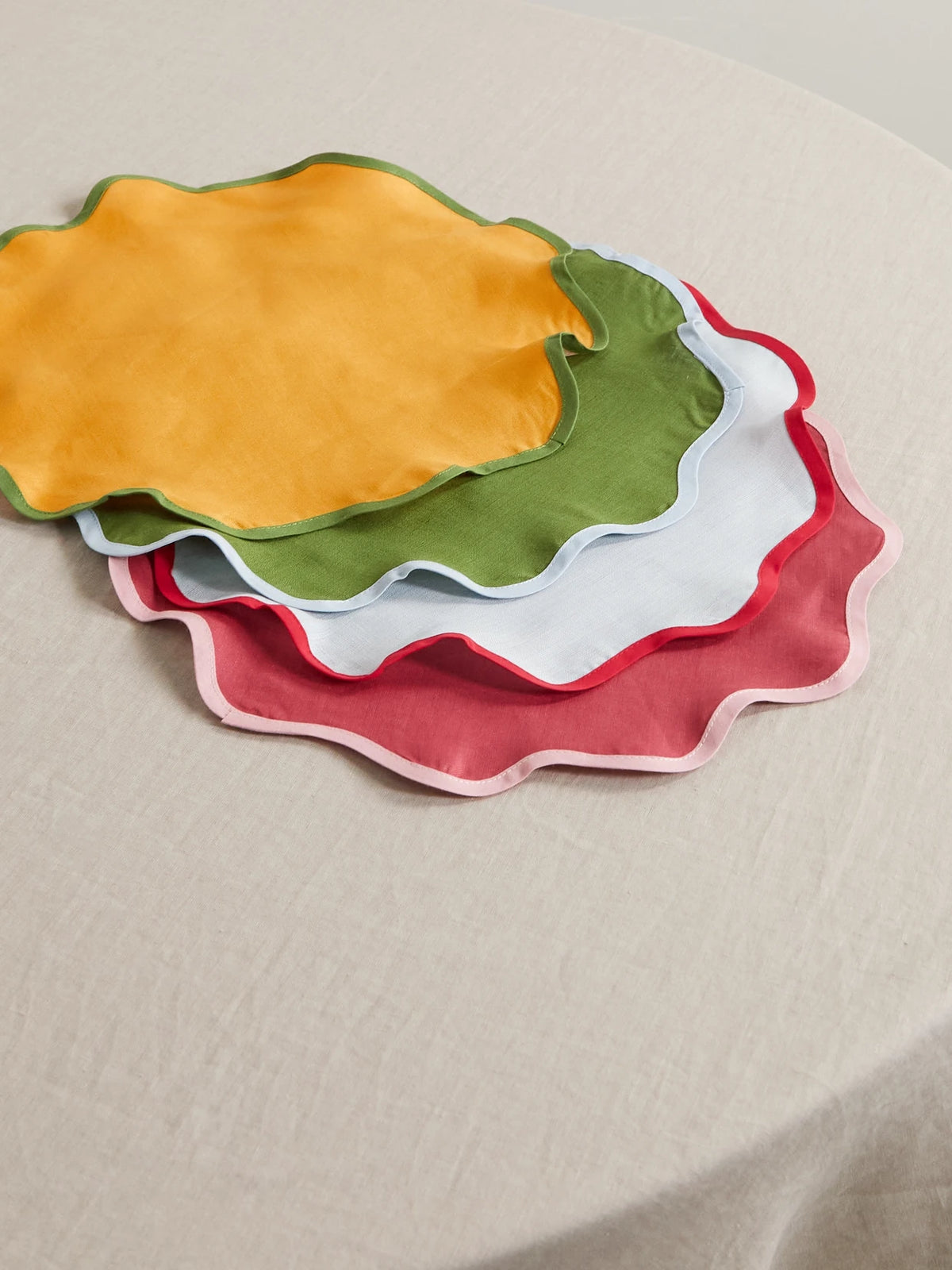 Set Of Four Linen Placemats