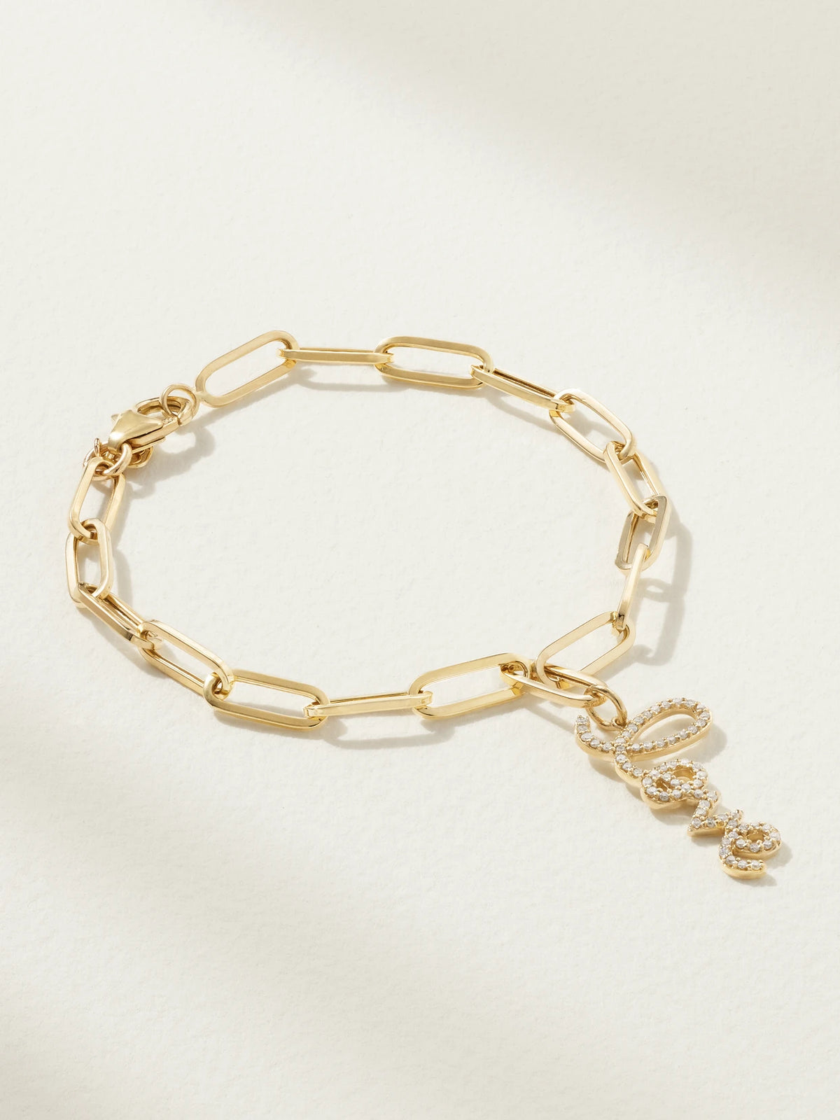 Medium Love 14-karat Gold Diamond Bracelet
