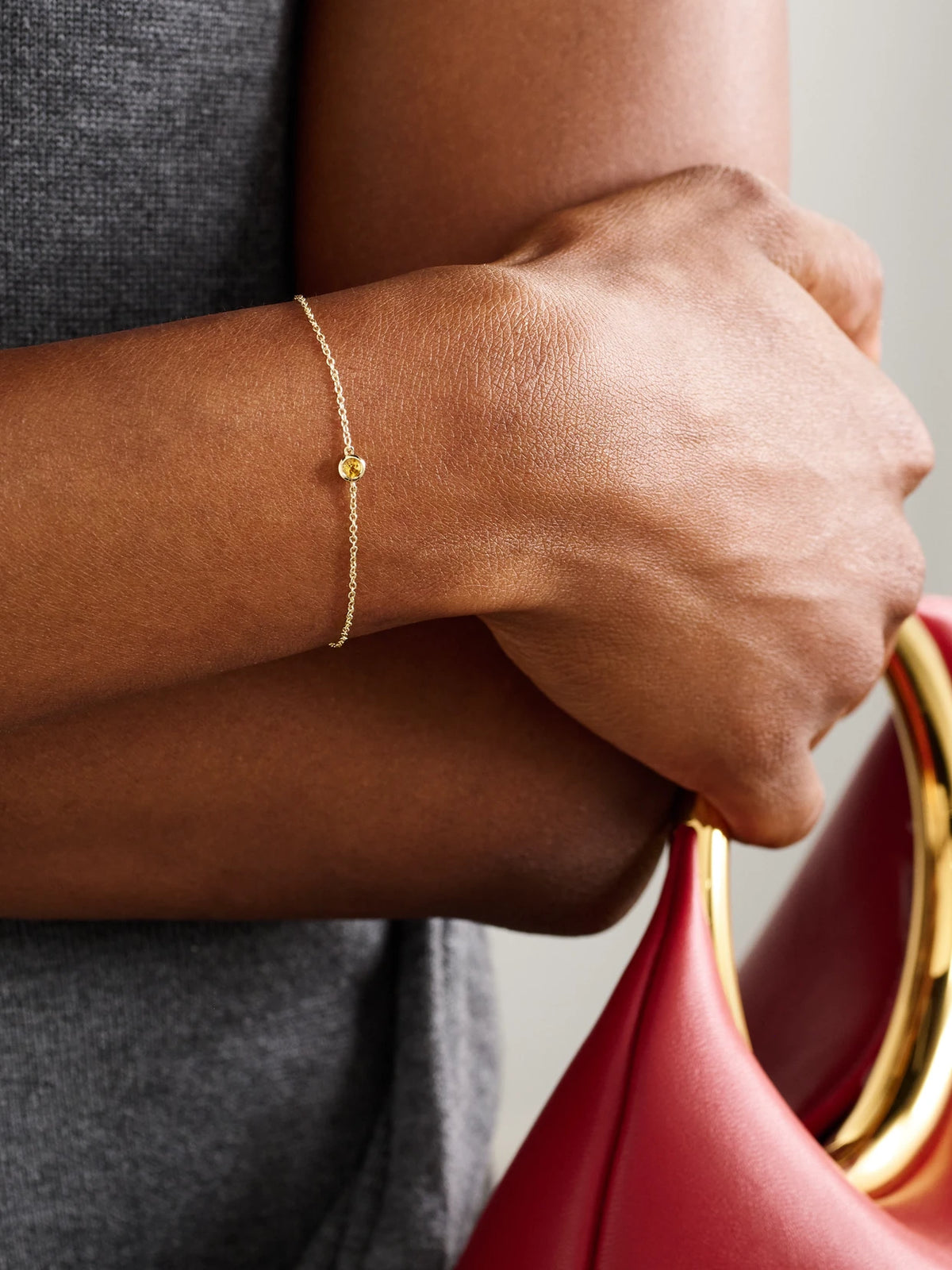 Image of Bracelets. Product name - Aurora Birthstone 14-karat Gold Multi-stone Bracelet in March colour by brand - STONE AND STRAND